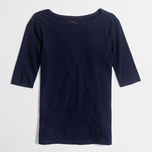 J.Crew Artist Elbow-sleeve Tee - Navy